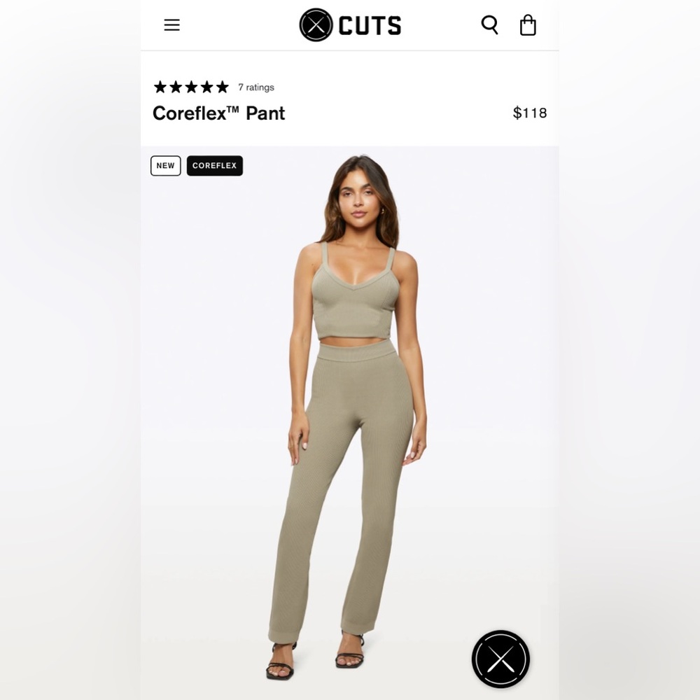 CUTS Coreflex pants. Stone color. Brand new. Never been worn or washed.